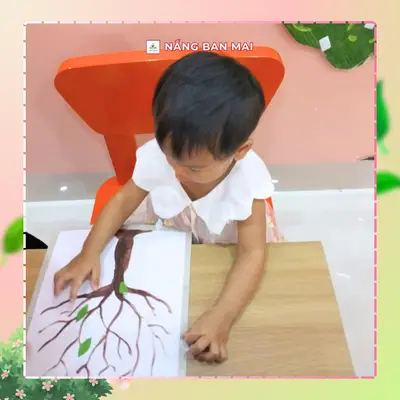DÁN LÁ CHO CÂY, BÉ YÊU HỌC ĐIỀU HAY – ảnh 2