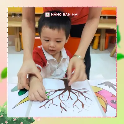 DÁN LÁ CHO CÂY, BÉ YÊU HỌC ĐIỀU HAY – ảnh 6