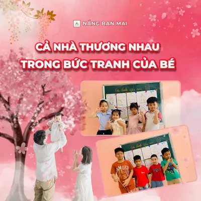 CẢ NHÀ THƯƠNG NHAU TRONG BỨC TRANH CỦA BÉ – ảnh 1